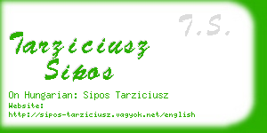 tarziciusz sipos business card